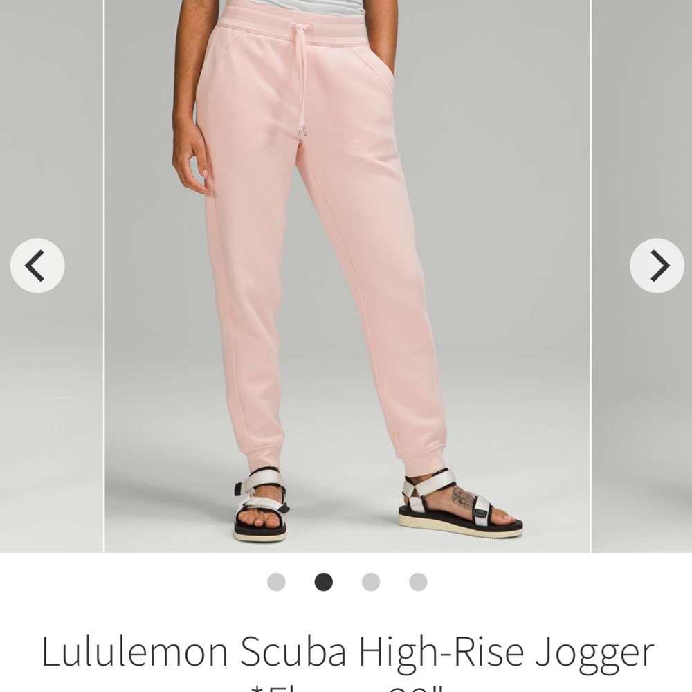 Lululemon Scuba High-Rise Jogger Size 6 Pink Mist